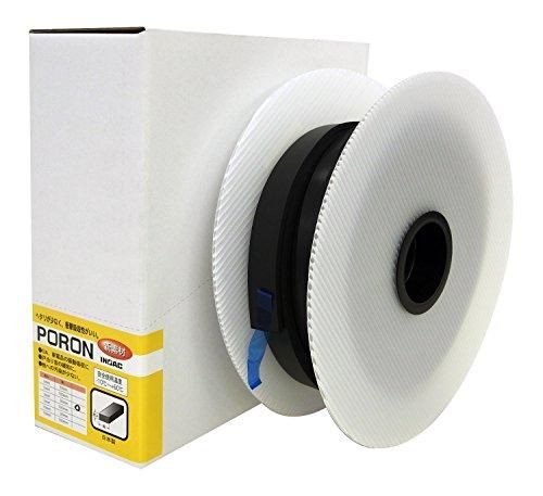 2営業日で発送 L2453015Mイノアック マイクロセルウレタンPORON R 黒 5×30mm×15M巻8184099