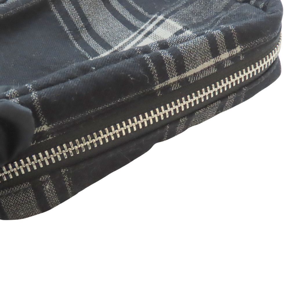【未使用品】 ヴィヴィアンウエストウッドポーチ チェック柄　ブラウン×ブラック 中古】Vivien Westwood ヴィヴィアンウエストウッド ポーチ
