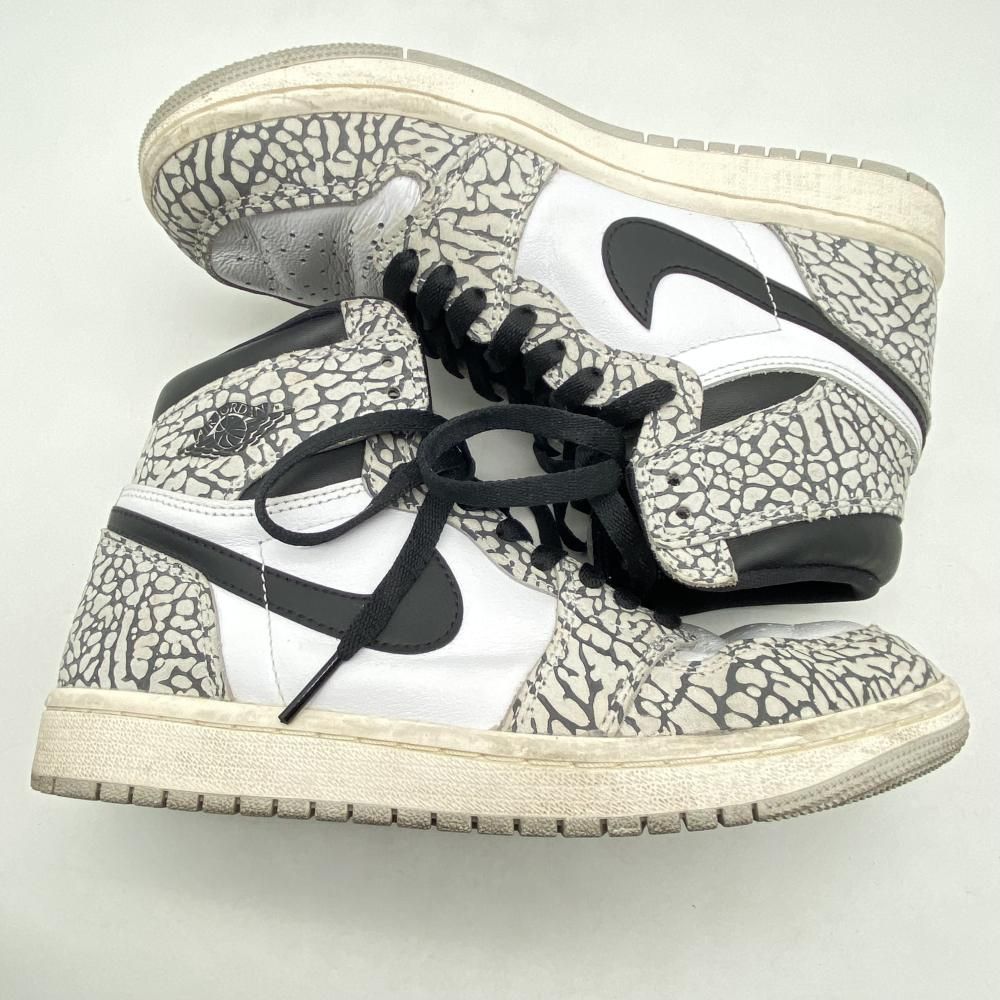 中古】Nike Air Jordan 1 High OG White Cement 24.5cm ナイキ エア 