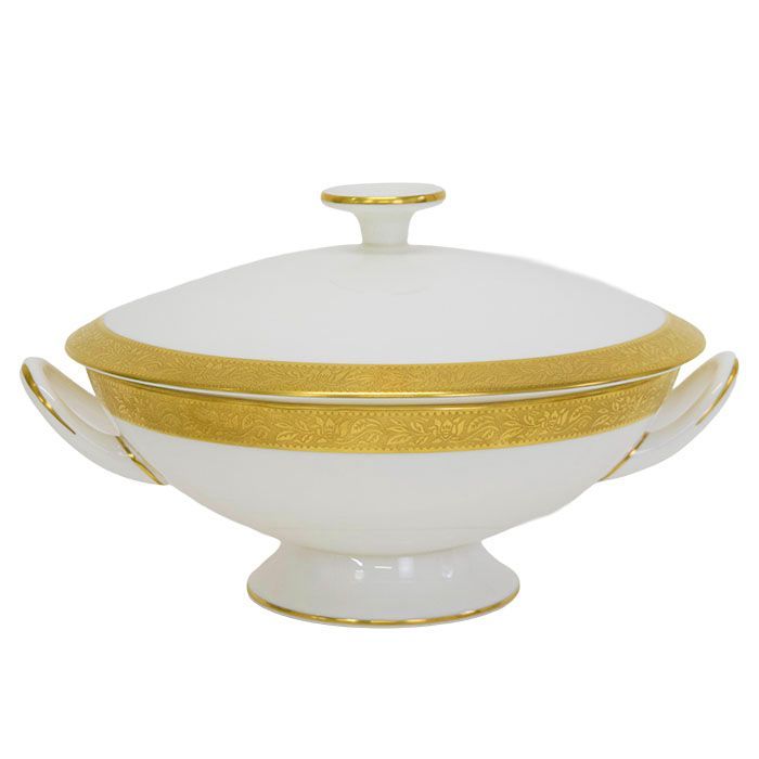 ウェッジウッド WEDGWOOD アスコット ASCOT ベジタブルチューリン 2点 ボーンチャイナ 陶器 金彩 イギリス製 廃盤品 黒壺 レディース メンズ ホワイト | ゴールド 正規品 mbm07018