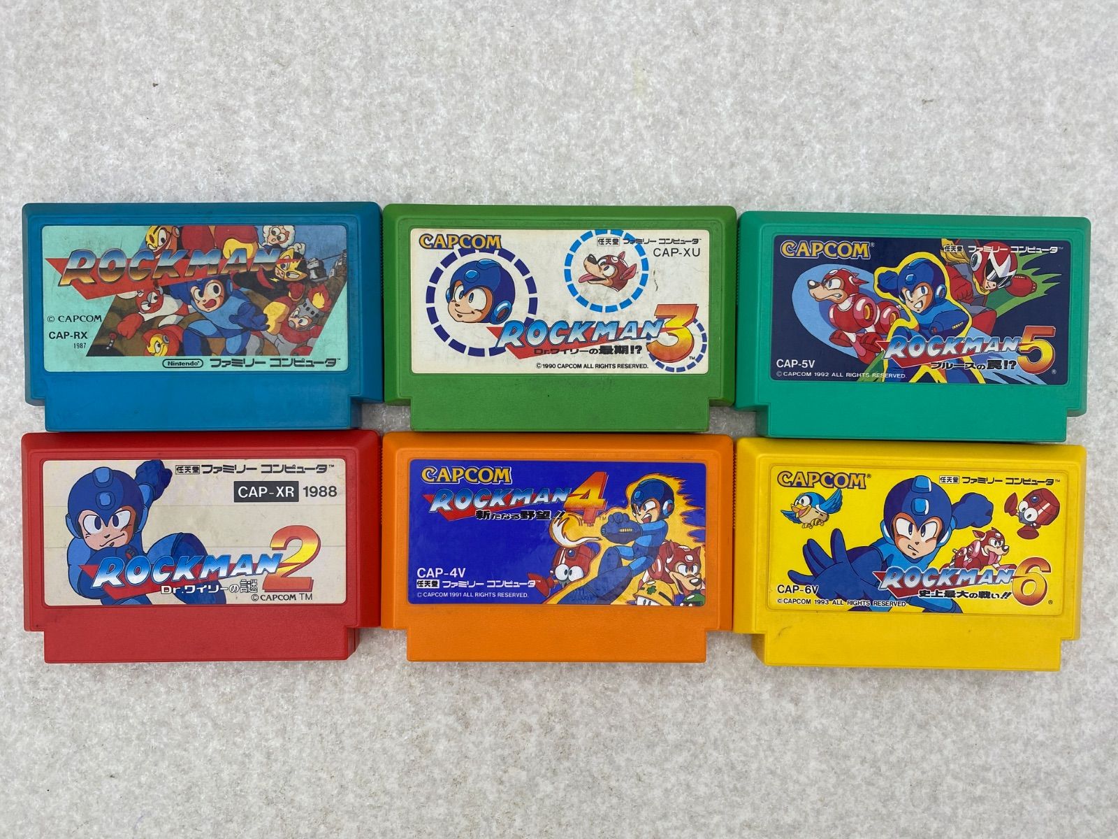 ロックマン ファミコン ソフト 6点 動作品