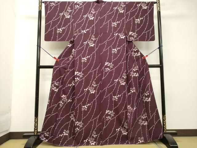 平和屋着物●上質な小紋　草葉文　正絹　逸品　DAAT1433tw 平和屋着物○上質な小紋 草葉文 正絹 逸品 DAAT1433tw - メルカリ