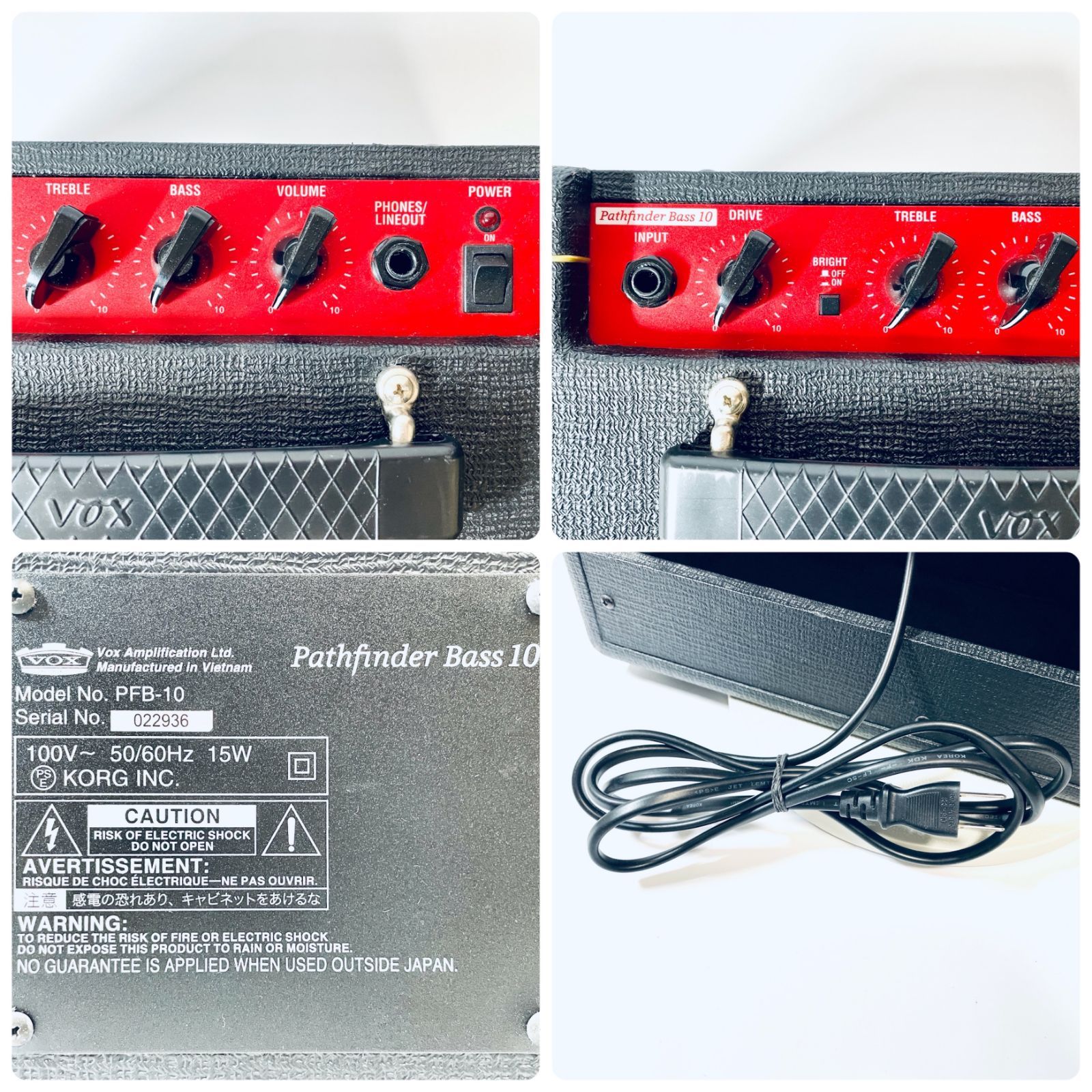 美品】コンパクト ベースアンプ VOX Pathfinder Bass 10 自宅練習