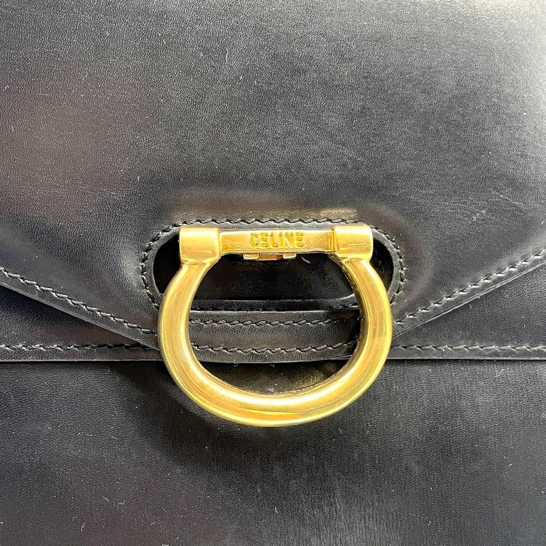 希少✨CELINE セリーヌ ハンドバッグ ガンチーニ ダブルフラップ