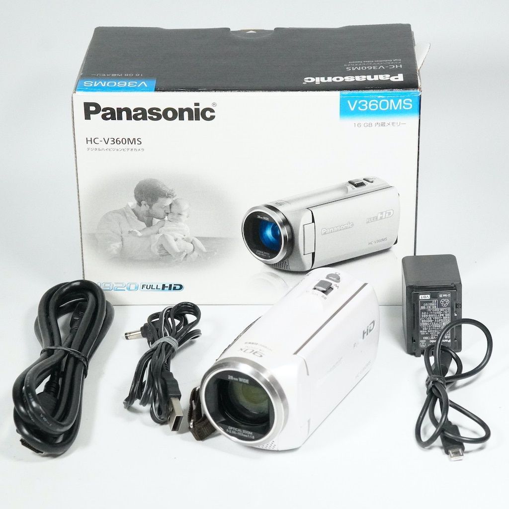 Panasonic パナソニック HC-V360MS ホワイト 元箱 返金保証 |1818
