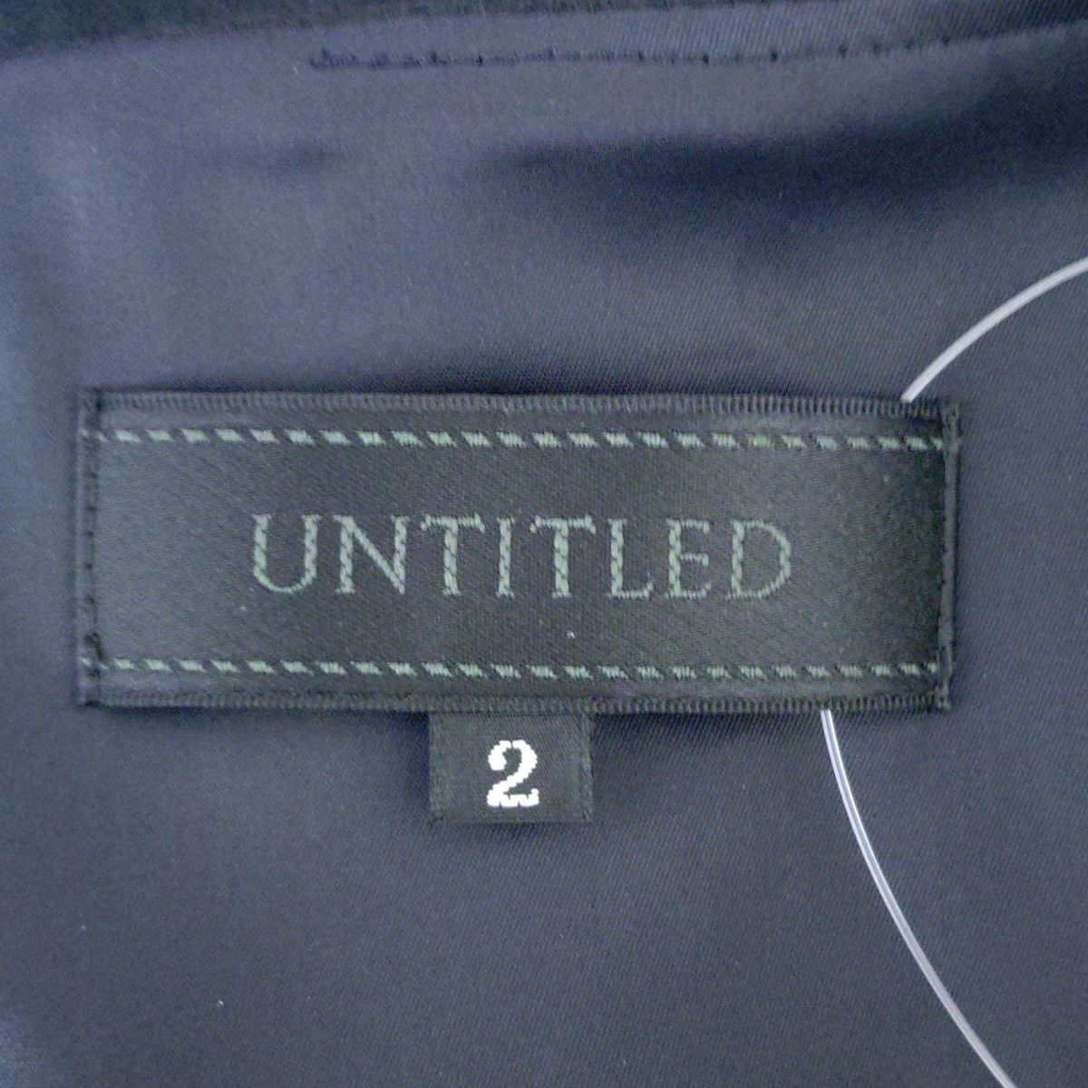 【美品】UNTITLED　アンタイトル　ひざ丈ワンピース　サイズ2　シルク85% UNTITLED - アンタイトル ノースリーブワンピース ひざ丈