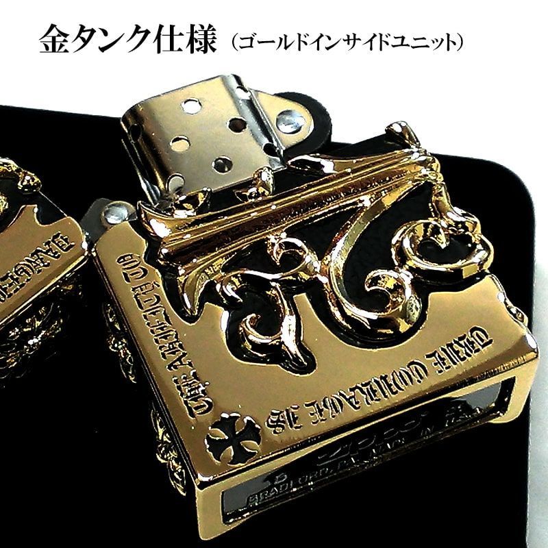 ZIPPO ライター メタルジャケット 超重厚 クロス ゴールド 金タンク 大型3面メタル ジッポ 5面加工 彫刻デザイン メンズ アクセサリー  十字架 かっこいい 高級 プレゼント ギフト - メルカリ