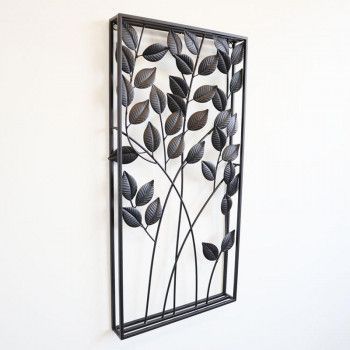 インテリア雑貨 壁飾り ウォールアート ブラックリーフ 2105TSF006