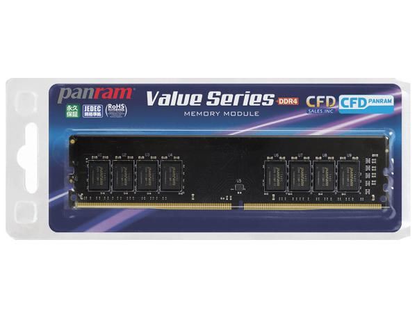 【新品・2営業日で発送】CFD シー・エフ・デー販売 D4U2666PS-8GC19 Panram DDR4-2666デスクトップメモリ288pin DIMM 8G(D4U2666PS-8GC19)