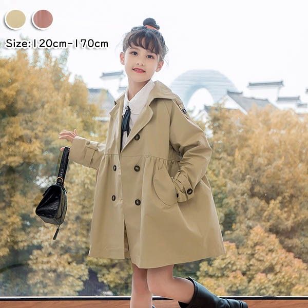 トレンチコート キッズ キッズコート アウター 入学式 発表会 七五三 お宮参り 女の子服 チェスターコート キッズ服 nee3u427084