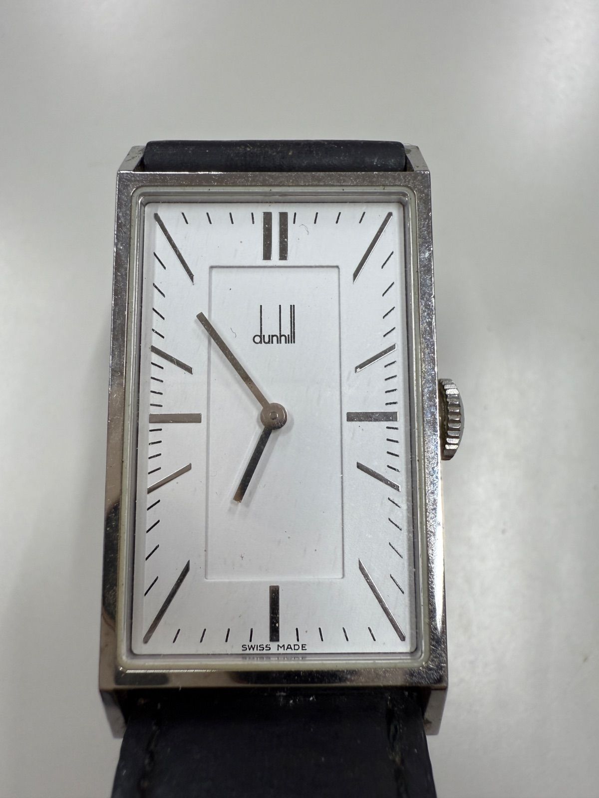 【超希少】ダンヒル　ウェイファー　8036 クォーツ　希少　シルバー 1円～ 美品 本物 人気 DUNHILL ダンヒル ウェイファー 8036 革