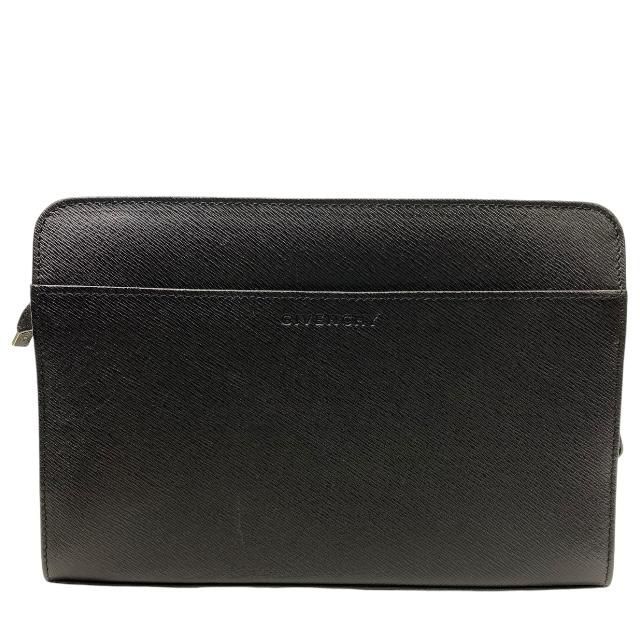 GIVENCHY ジバンシー クラッチバッグ ヴィンテージ レザー グリーン