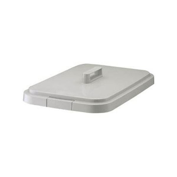 （まとめ）TRUSCO PPペール角型95L用フタTPPK-90F-GY 1枚（本体別売）
