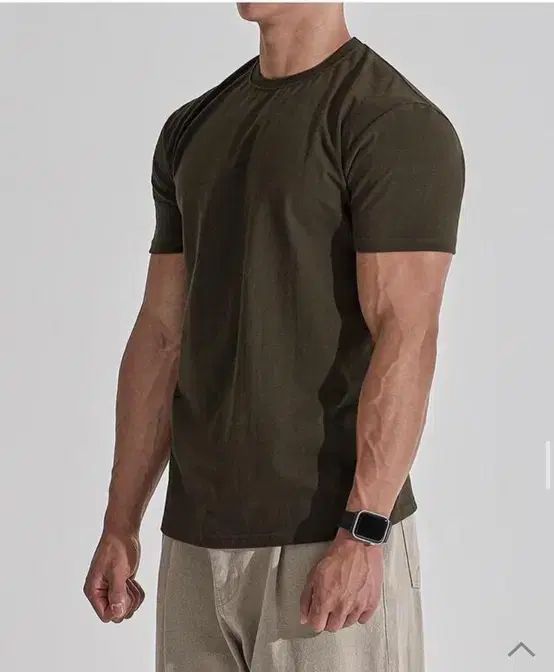 【雷市場（ポンジャン）商品韓国直送】ナイン・ジェッツ コットン マッスルフィット 半袖 xl カーキ