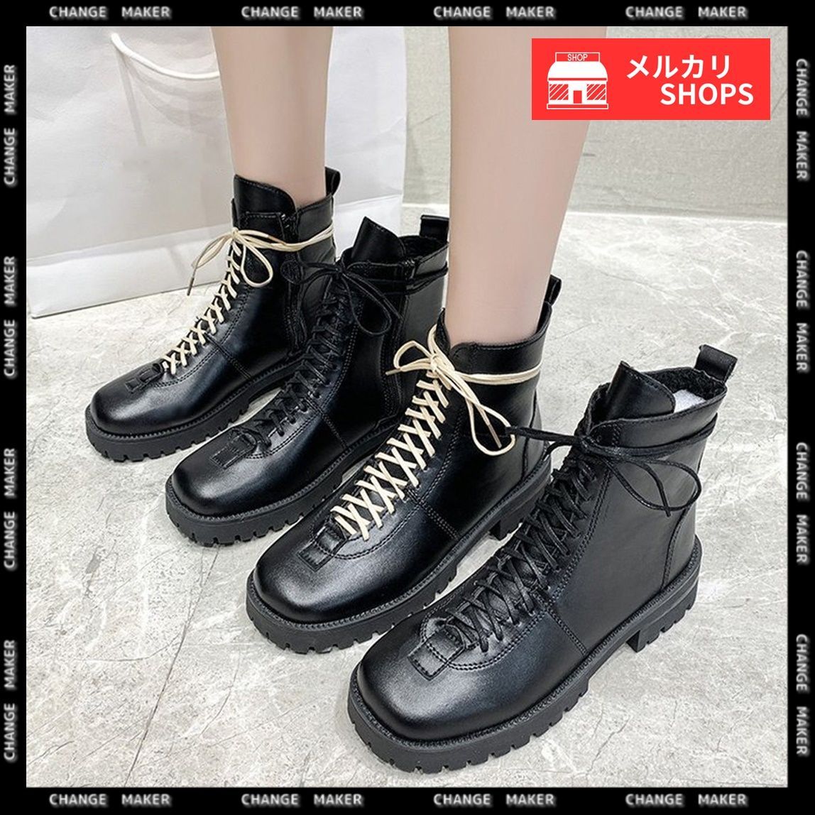 【✩】裏起毛厚底ショートブーツ｜冬用トレンドアイテム miniministore 厚底 ショートブーツ レディース 裏起毛