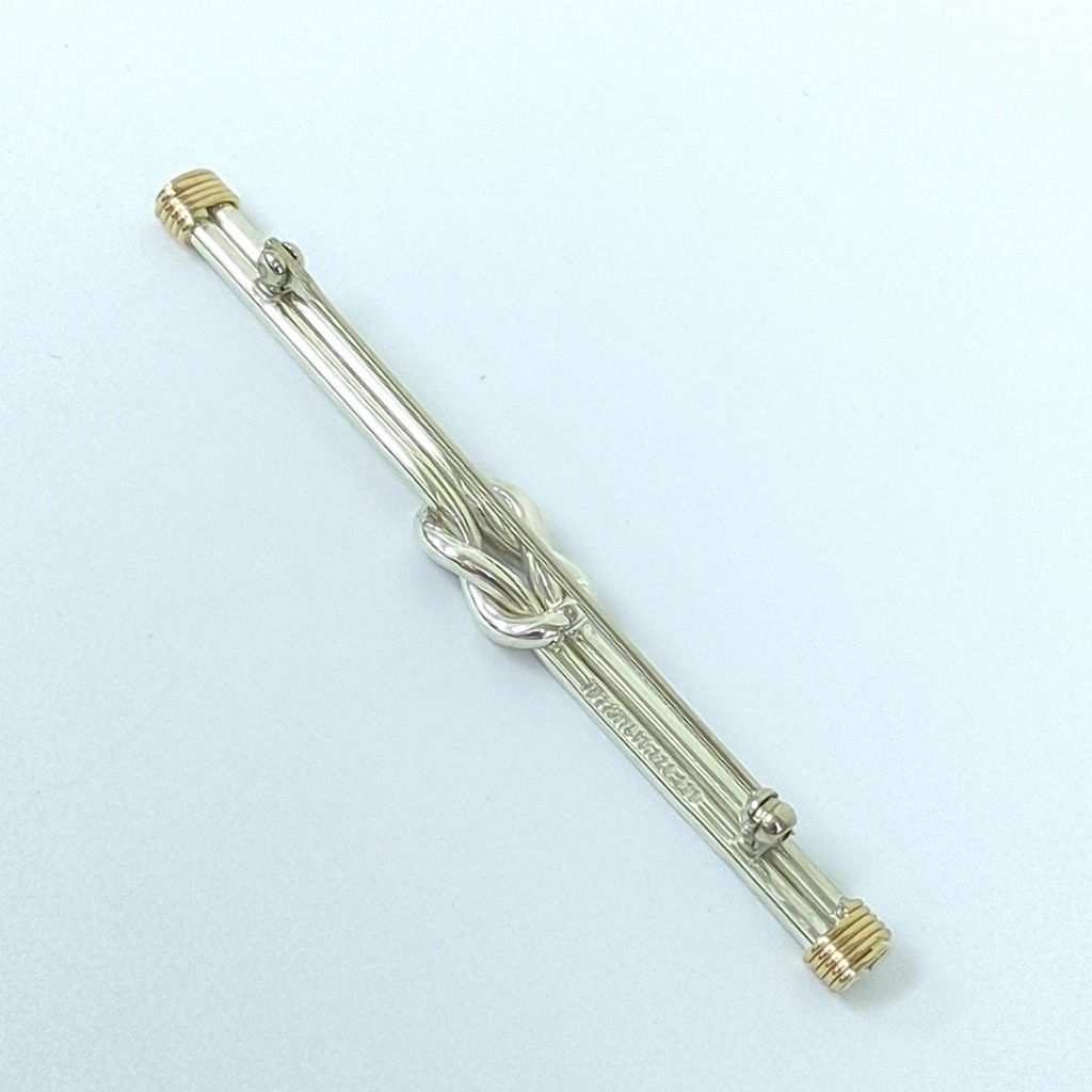 TIFFANY ティファニー ノット コンビ ブローチ K14 × SV925 TIFFANY ティファニー ノット コンビ ブローチ K14 × SV925