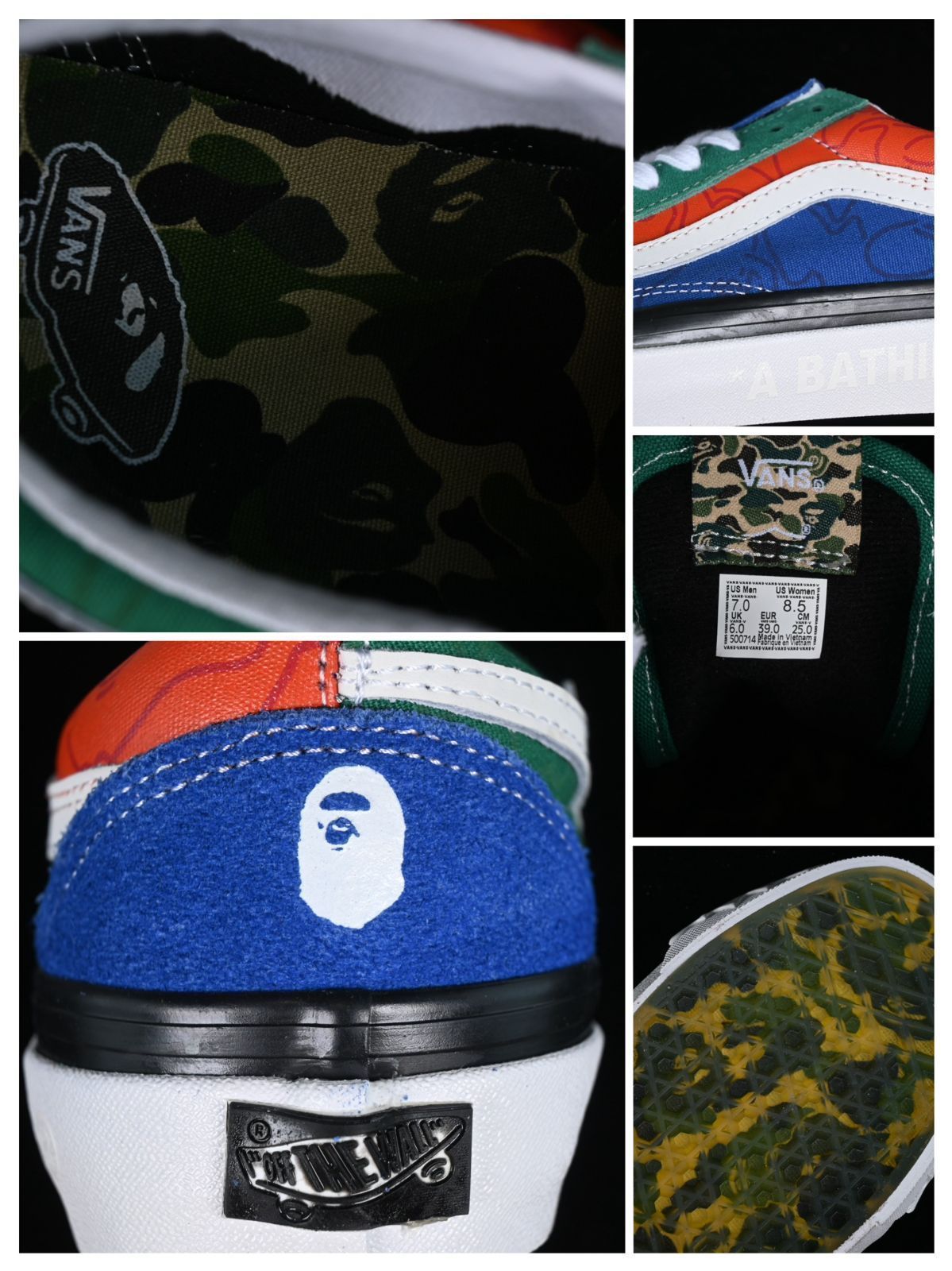 今日 Bape x Vans Old Skool コラボレーション スニーカー 送料無料 在庫 の な価格です STEELWINDOWSANDDOORS_COM