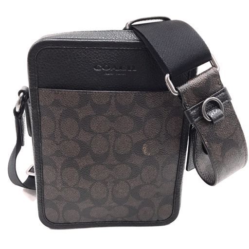 COACH コーチ COF-CAT78-QBXAM-1 ショルダーバッグ 斜め掛け 鞄 ブランドバッグ サリバン クロスボディ シグネチャー メンズ レディース ユニセックス ブラウン ブラック 6325628