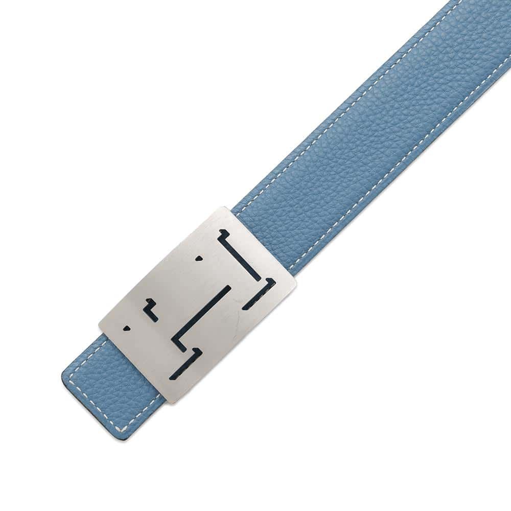 エルメス べルト Hベルト ラッキーメタル ブラック/ブルージーン  