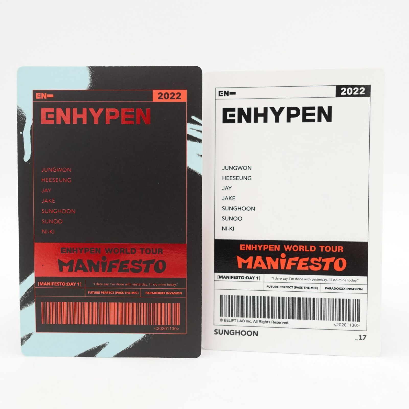 ENHYPEN ソンフン manifesto ワールドツアー トレカ フォト カード