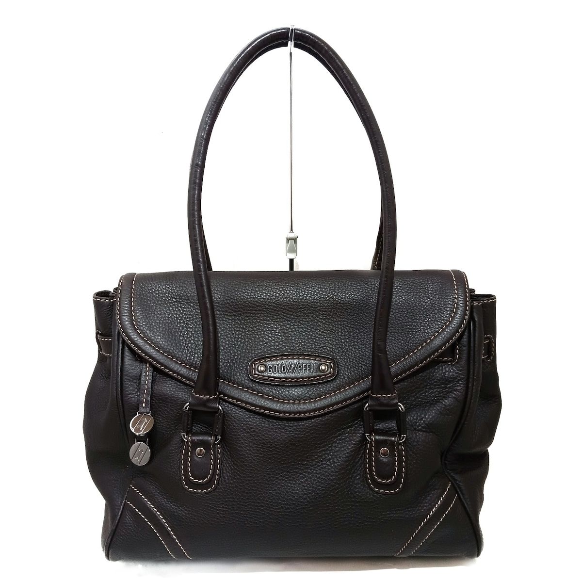 GOLD PFEIL ゴールドファイル ハンドバッグ - ダークグレー レザー