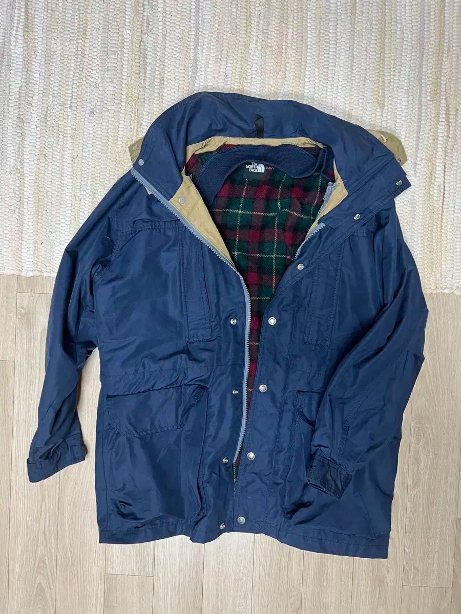 THE NORTH FACE ザ ノース フェイス マウンテンパーカー ネイビー チェック 最高