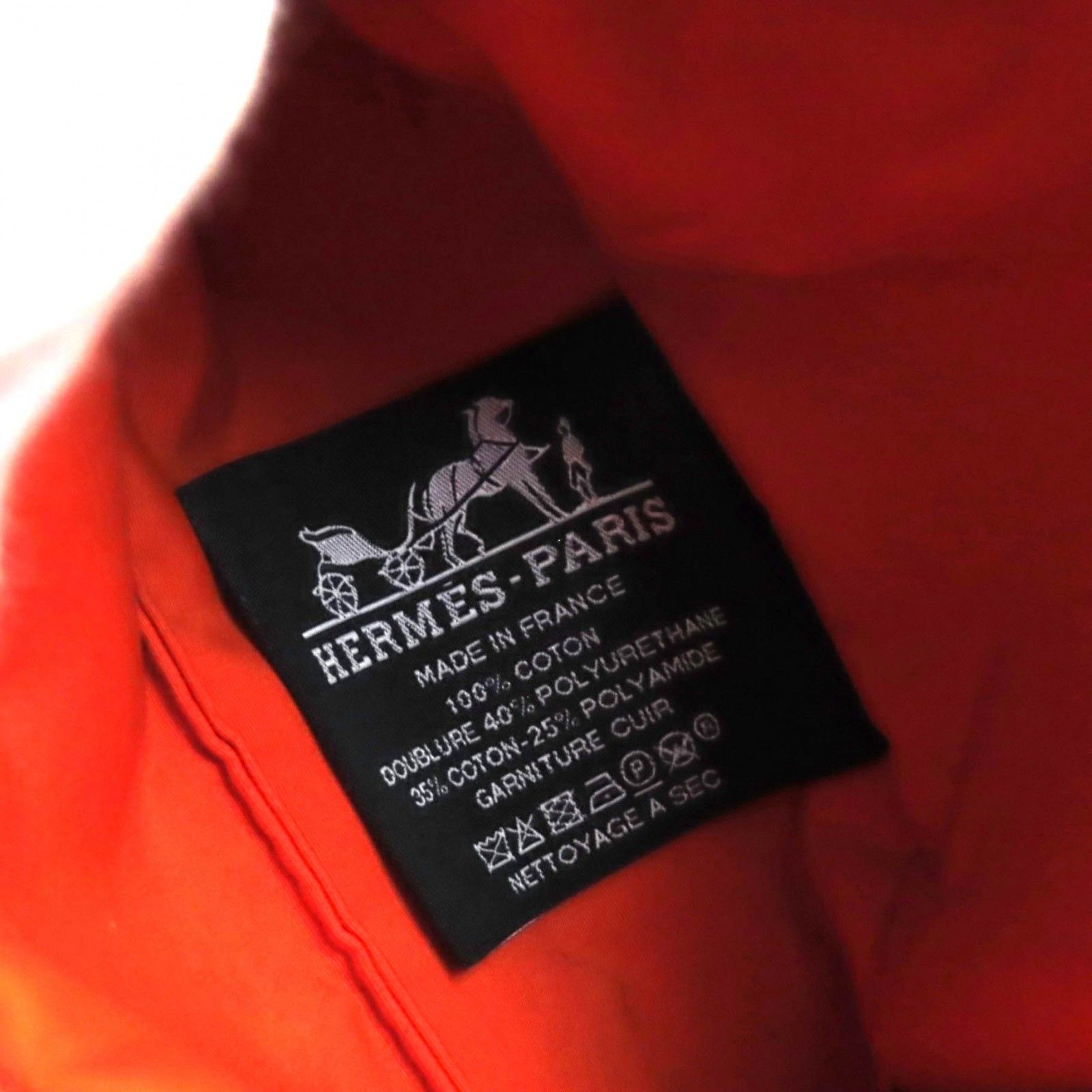 極美品☆HERMES エルメス ボリードポーチ ミニミニ コットン100％ H  