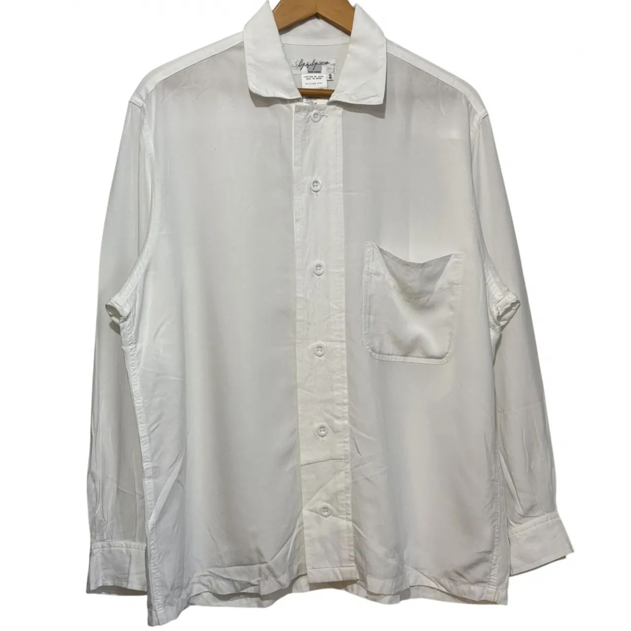 日本製 YOHJI YAMAMOTO rayon shirt ヨウジヤマモト 長袖レーヨン 