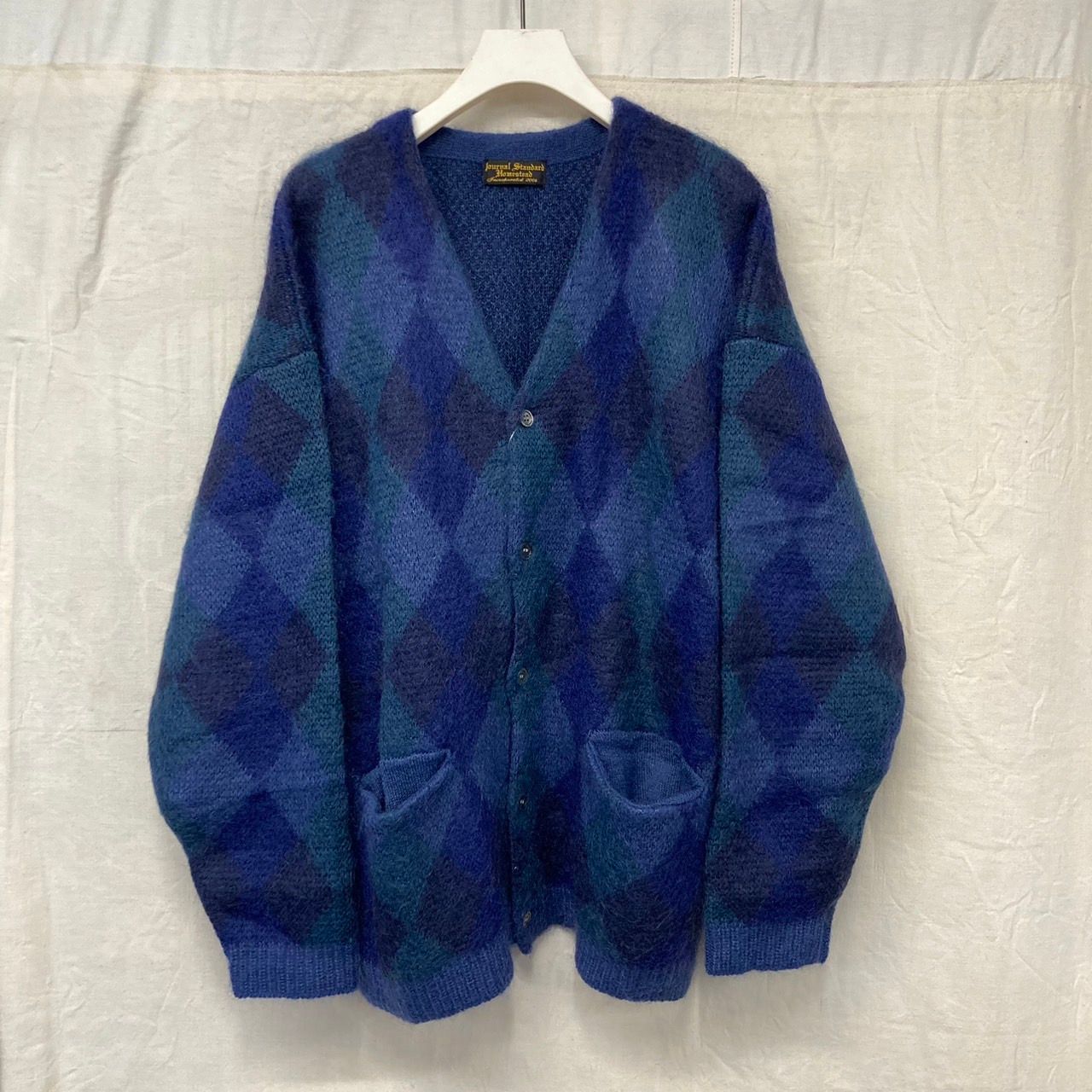 JS.HOMESTEAD ニット 22080470180030 5G KID-MOHAIR WJQ RETRO ARGYLE 