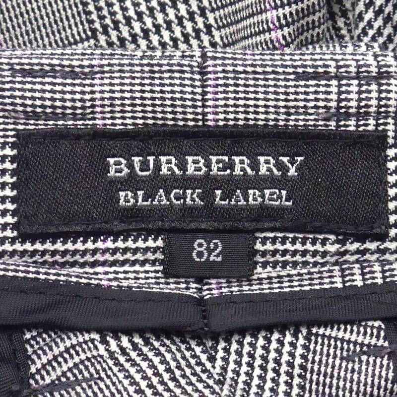 BURBERRY BLACK LABEL スラックス 82 BURBERRY BLACK LABEL ブラック スラックス 82サイズ