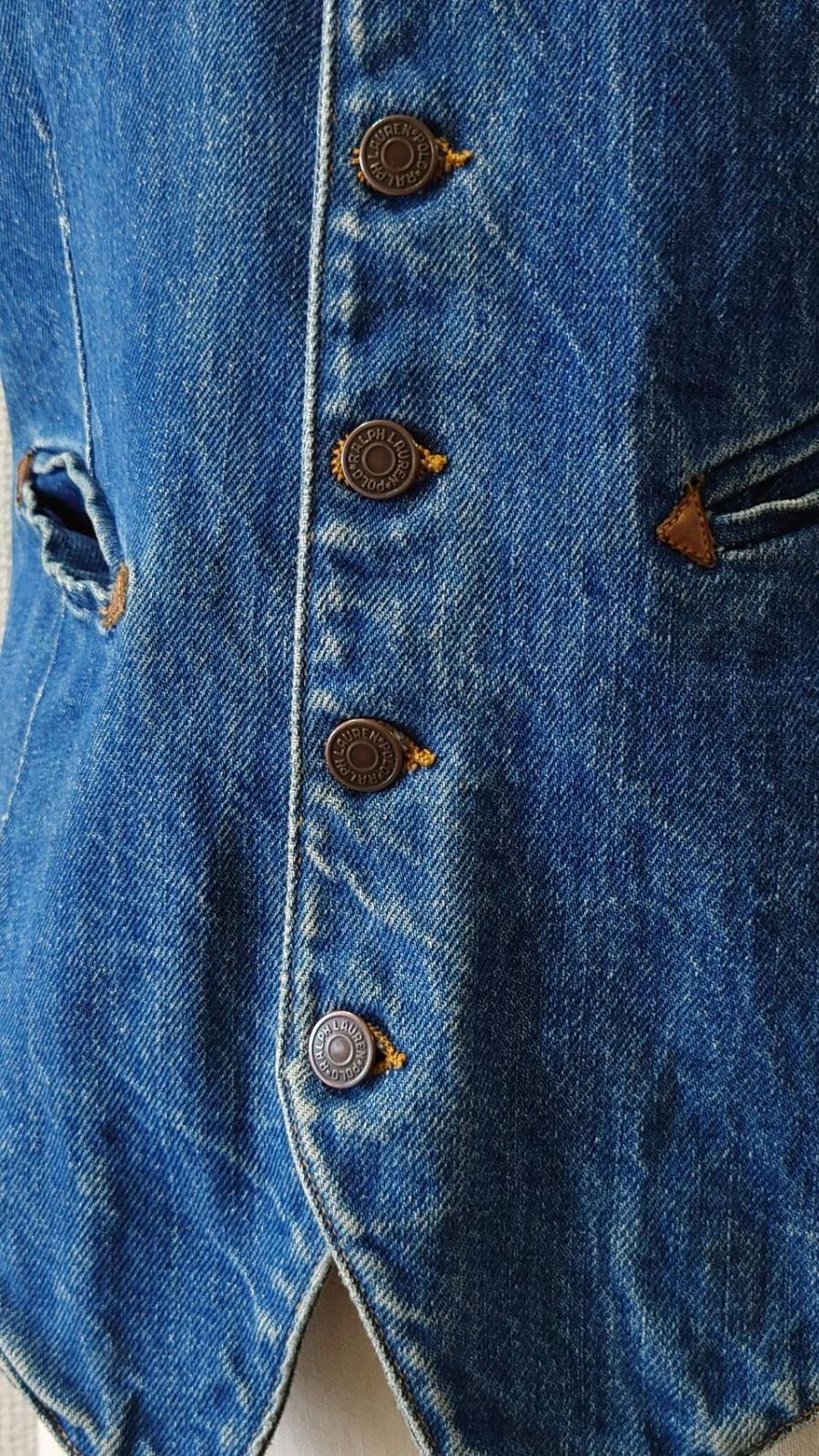 80's Polo Western Ralph Lauren “Buckle Back” デニムベスト M