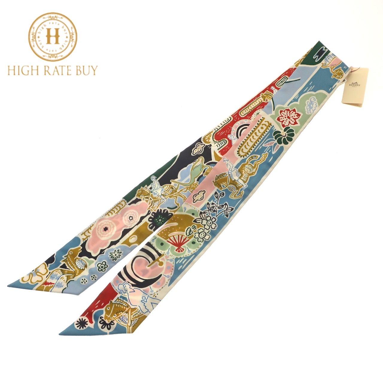 未使用品】HERMES エルメス Twilly ツイリー BINGATA 紅型