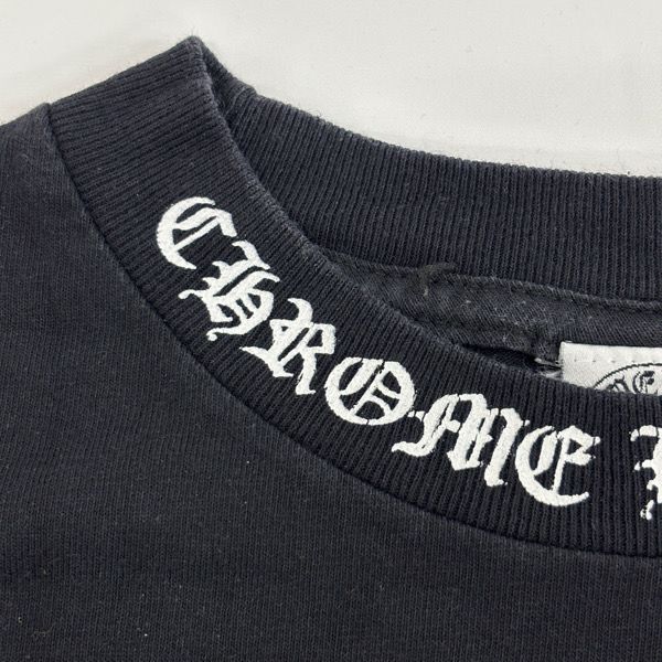 CHROMEHERARTSクロムハーツ★ネックロゴロングスリーブSランク CHROME HEATRSクロムハーツ ネックロゴロングスリーブTシャツ