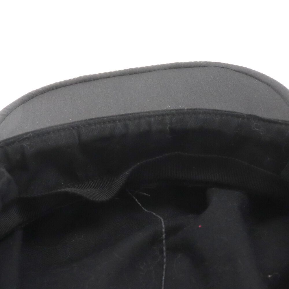 Yohji Yamamoto ヨウジヤマモト 07AW Archive シルク レザー切り替え フライトキャップ ボア キャスケット ブラック FX-H12-850 アーカイブ Yohji Yamamoto (ヨウジヤマモト) 07AW Archive シルク レザー切り替え