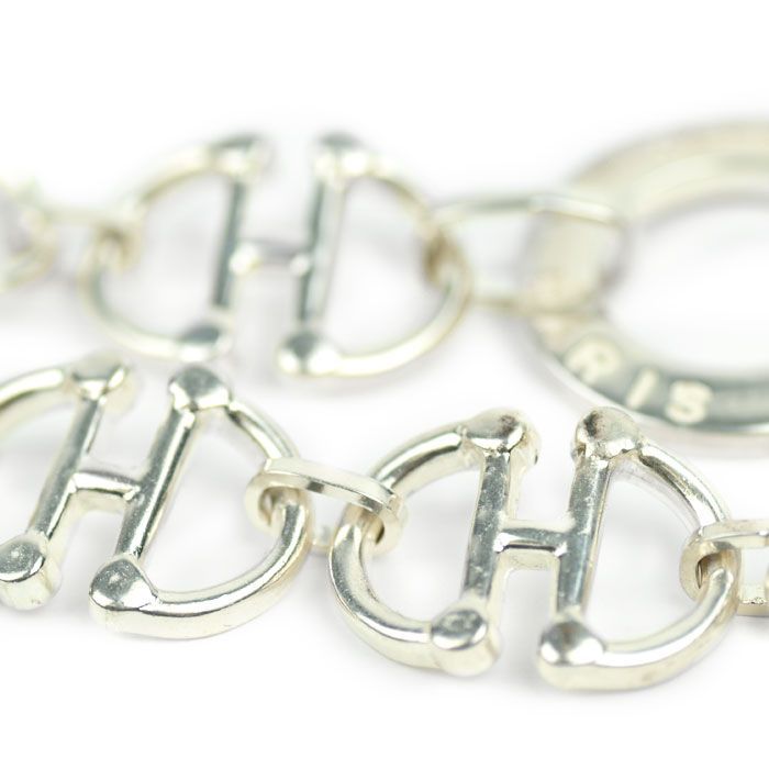 CELINE セリーヌ ロゴ サークル ホースビット ブレスレット シルバー WWW_SHINETEETH_COM