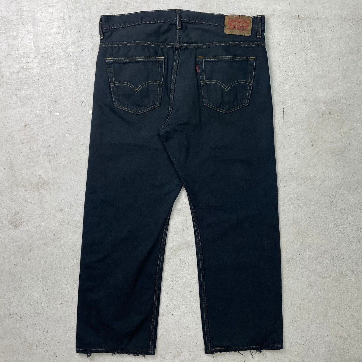 Levi's 569 W36 ブラックデニム ルーズ リーバイス569 W36 ブラックデニム 黒 ボトム 縦落ち Rタブ