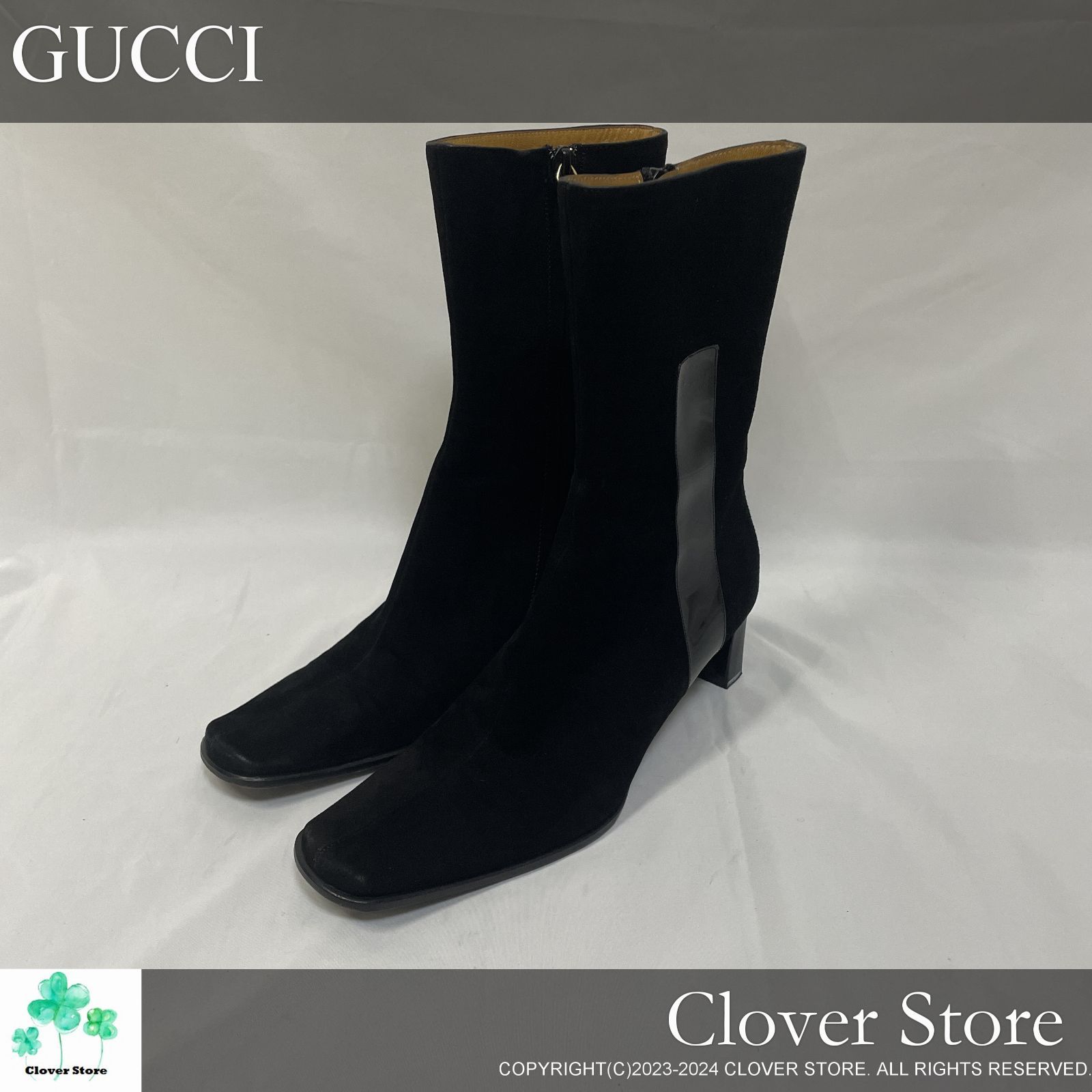 値引き交渉お気軽にどうぞ！ 【Aランク】 GUCCI グッチ ブーツ 37 24cm ブラック - メルカリ