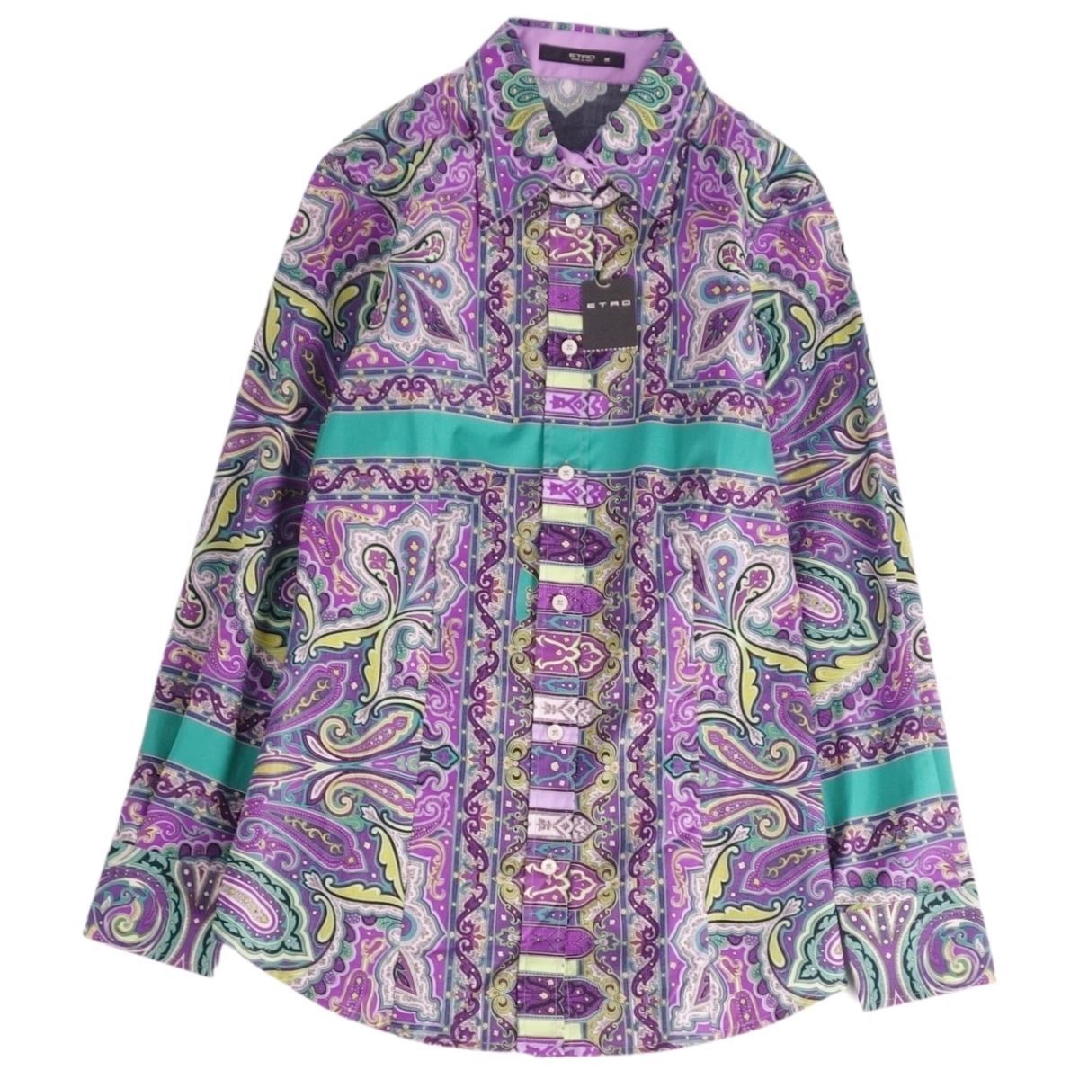 未使用 エトロ ETRO シャツ ブラウス ロングスリーブ ペイズリー 