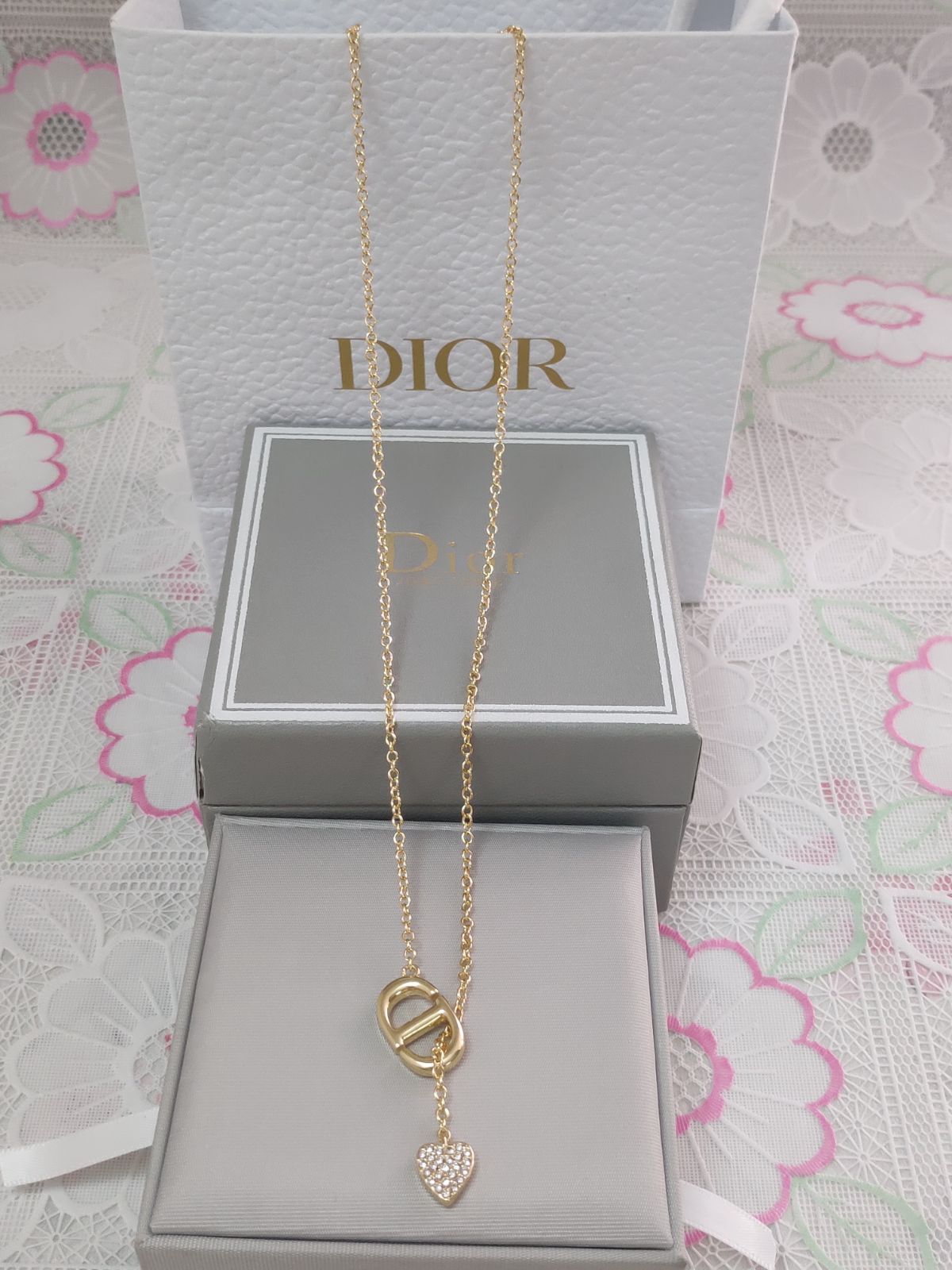 華やかに♪【Dior】CD NAVY ネックレス ゴールドトーンメタル ディオール ネックレス DIOR CD NAVY CHOKER メタル ネックレス