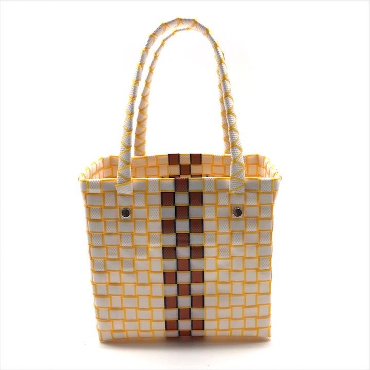 美品 MARNI マルニ ピクニック バスケット かごバッグ ミニ ハンド バッグ トート 手提げ イエロー ブランド 鞄 k6748