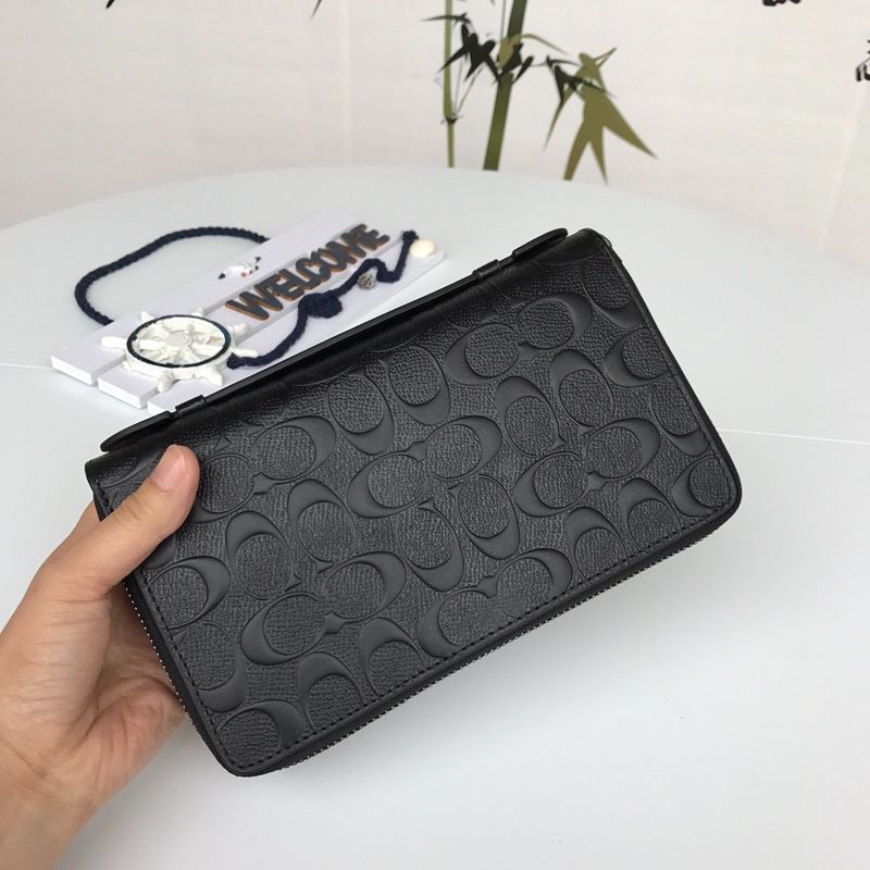 コーチCOACH財布 F93425 ダブルジップ セカンドバッグ メンズ長財布