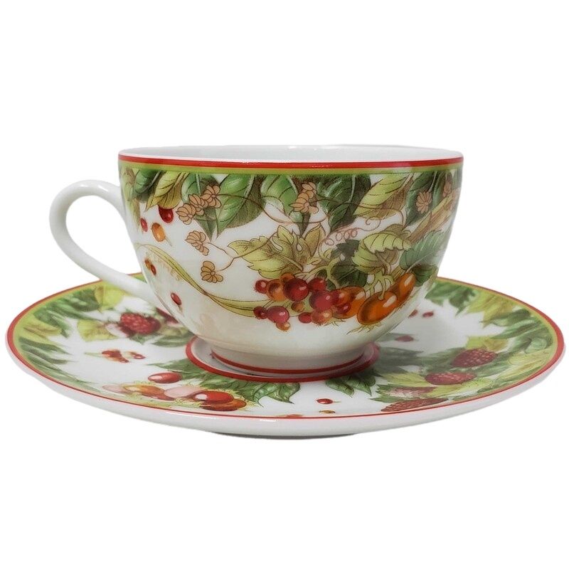 HERMES Le jardin de Pythagore カップ ソーサー 2客セット 中古 極美 