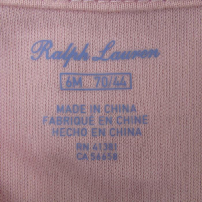 ラルフローレン 半袖ポロシャツ ワンピース ロゴプリント 裾フリル