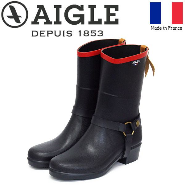 AIGLE (エーグル) ZZF8886 MISS JULIE 2 ミスジュリー レディース ラバーブーツ 002 MARINExROUGE  フランス製 AGL025 AIGLE 37-約23.5cm - メルカリ