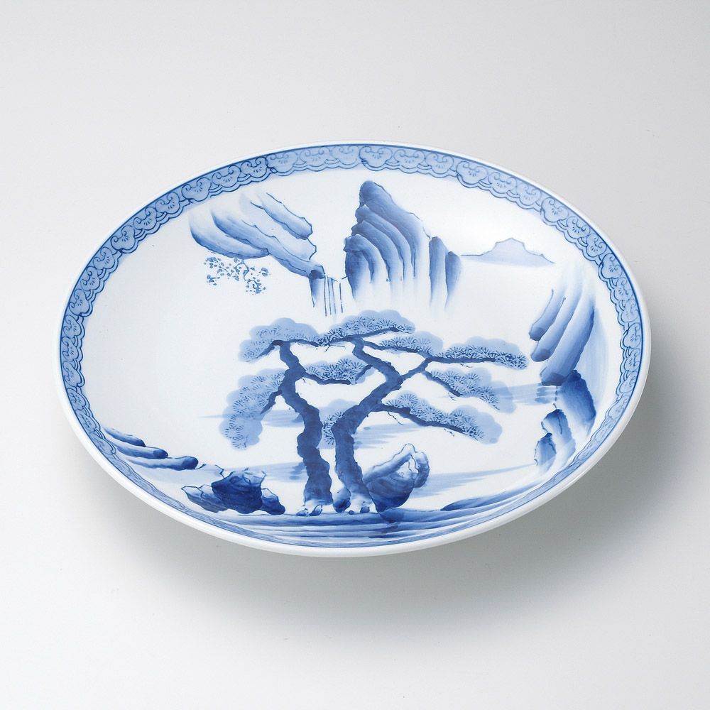 山水風景 陶器皿 直径38cm 山水11号皿（有田焼） 大皿 オファー