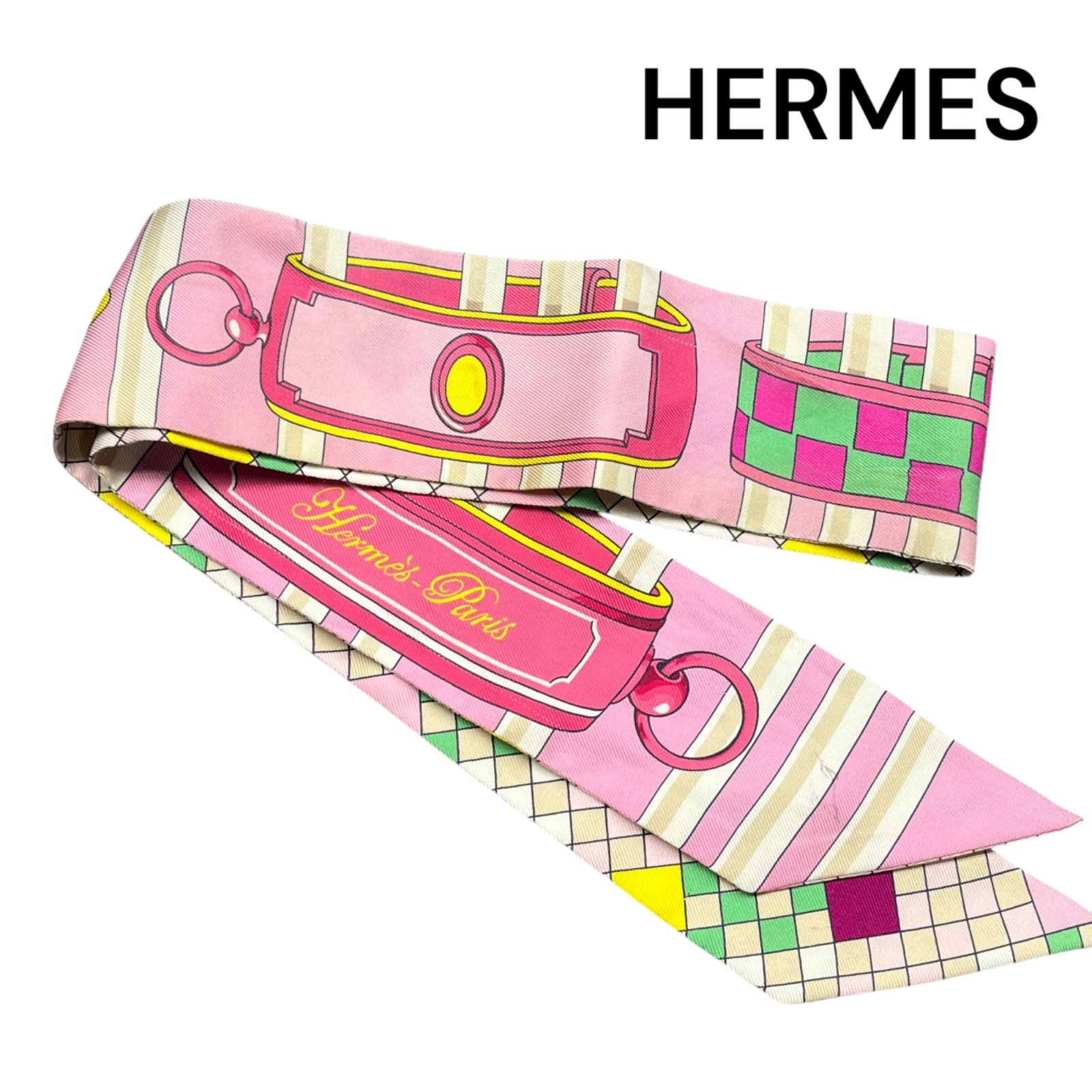 HERMES エルメス ツイリー スカーフ コリエ・ド・シアン リミックス ○エルメス HERMES ツイリー コリエドシアン リミックス