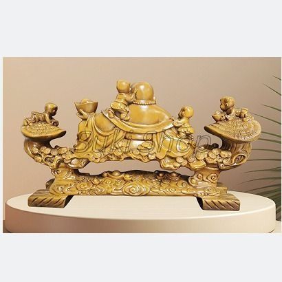 布袋様 七福神 仏像 特大 樹脂製 弥勒仏 彫刻工芸品 開運 置物
