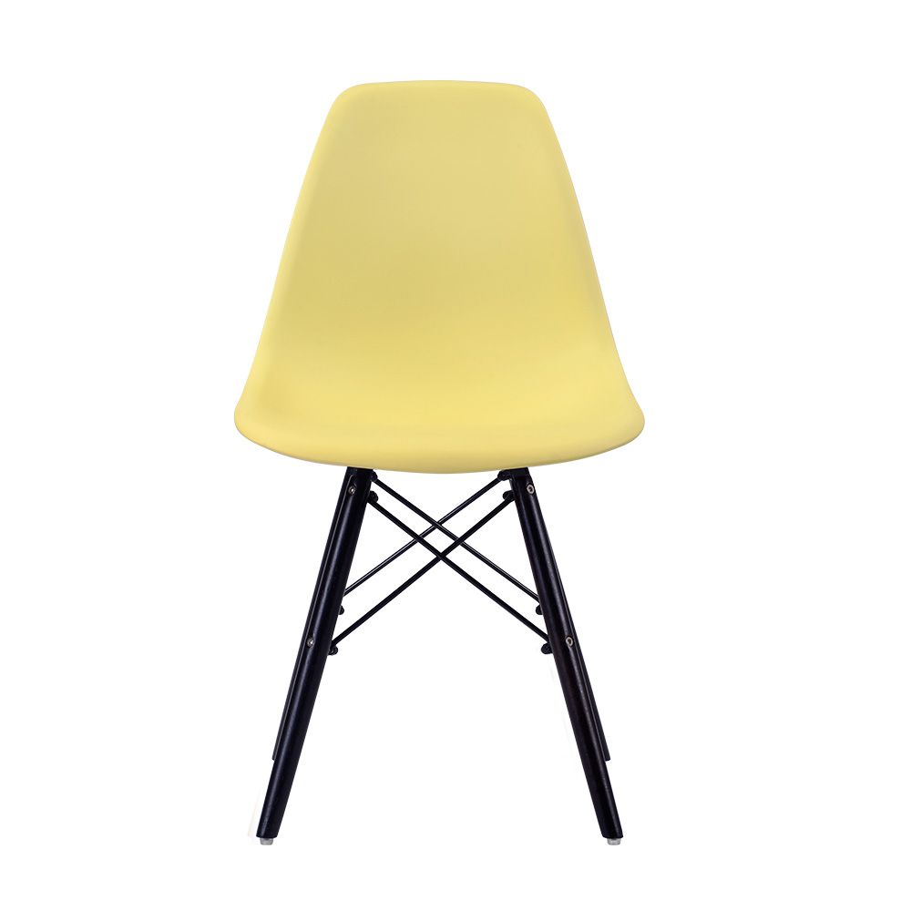 【2脚セット】【マスタード座面＆ダークブラウン脚】イームズチェア リプロダクト ダイニングチェア ダイニングチェアー イームズチェア DSW eames イームズ チェアー DSW イームズ椅子 チェ