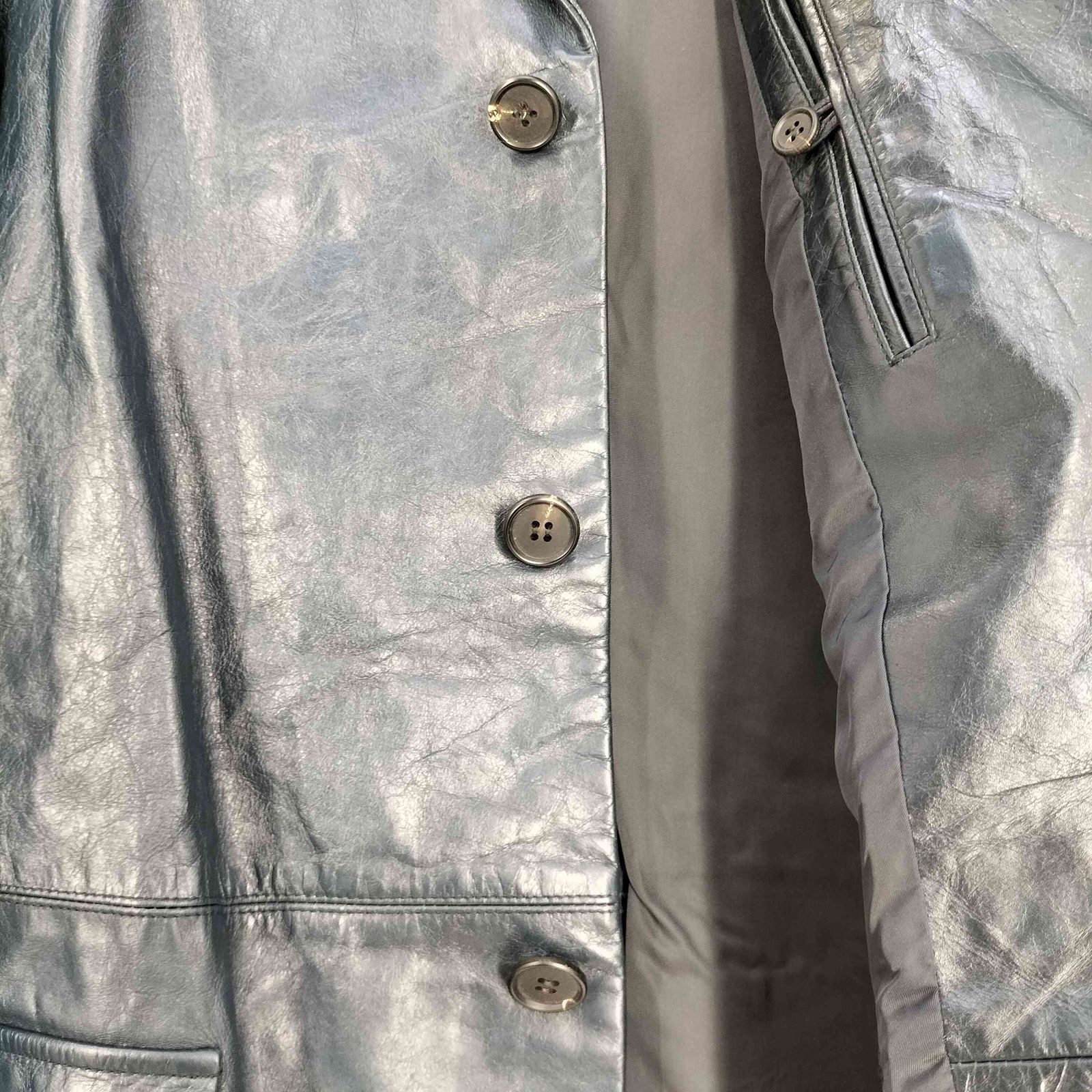 イッセイミヤケメン ISSEY MIYAKE MEN 黒タグ レザー 3B