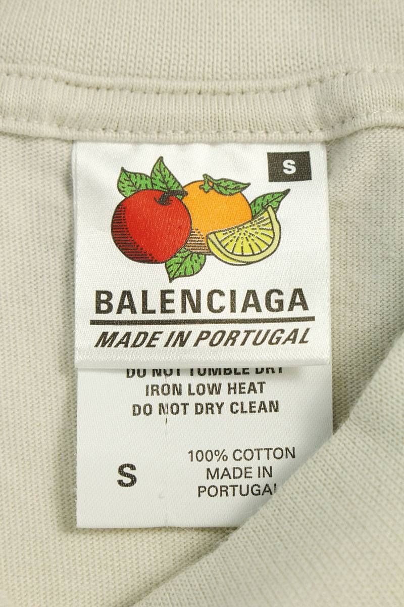 バレンシアガ 720198 TNVD8 XXXL刺繍インサイドアウトオーバーサイズTシャツ メンズ 1